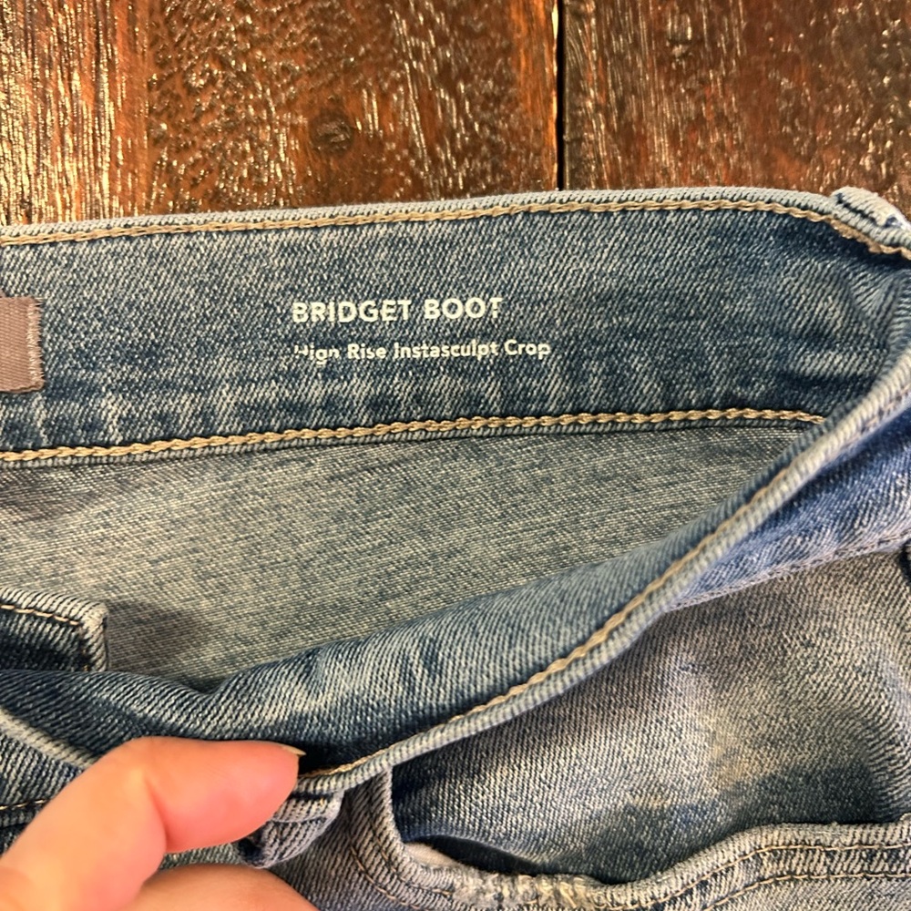 DL1961 DL Vintage Bridget Boot High Rise Instasculpt Crop Light Blue Ankle Jeans - Picture 9 of 11
